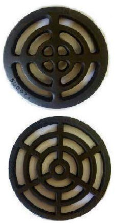 7.5 Diameter 191mm 9mm 3/8 Thick Round Circular Cast Iron Gully Grid/Grate Heavy Duty Drain Cover Black Satin Finish.