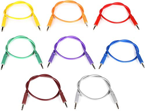 Hosa CMM-830 Eurorack Patch Cables 8-Pack - 1 Foot(Assorted Colors)
