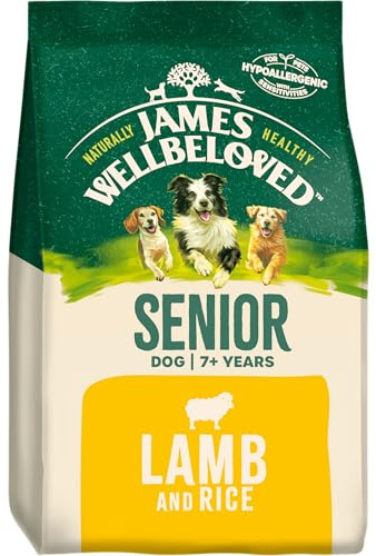 James Wellbeloved Senior Lamb & Rice 15 kg Bag, Hypoallergenic Dry Dog Food