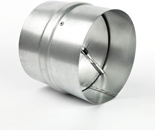 neverest® RK 160 mm Raccord de Ventilation en Acier Galvanisé Avec Clapet Anti-retour et Joint en Caoutchouc