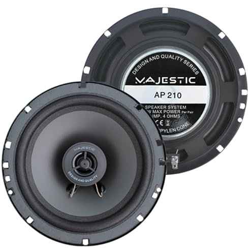 Majestic AP 210 SC – Coppia di altoparlanti per auto 165mm (6 1/2”), 200W, 2 vie, confezione scatola