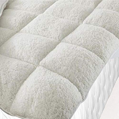 Fine Linens Luxury Super Soft Warm Teddy Fleece Mattress Topper Enhancer Bedding 3 Sizes (Double Size)