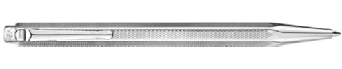 Kugelschreiber Caran d Ache Ecridor, Retro versilbert/palladiert, großes Gravurfeld