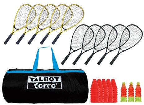 Talbot Torro Speed-Badminton Schulset, Set für 10 Spieler, im Sportsbag, 490100