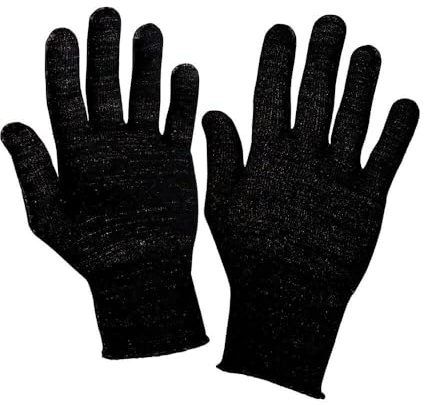 Best4Hand Raynaud's Disease - Guantes de dedo para niños (12 % plata), Negro , Large