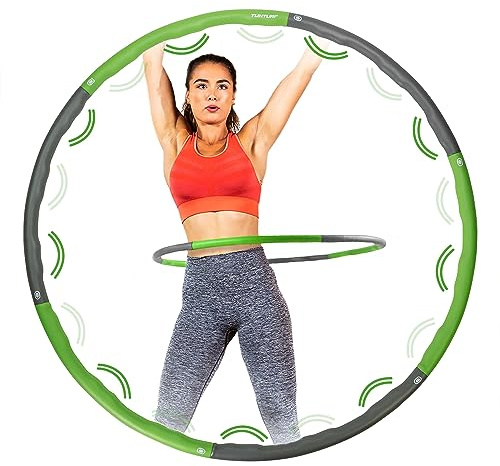 Tunturi Hula Hoop Reifen Erwachsene mit Gewicht, 1,5 kg Hoola Hoop Reifen Fitness mit Noppen