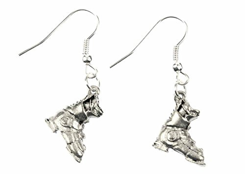 Miniblings bottes Boucles d'oreille Bottes de ski Bottes de sports d'hiver Ski argent Snowboard - Bijoux mode main I ni argenté Boucles d'oreille