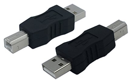 CERRXIAN USB Type A Male to USB Type B Male Connector Converter Adapter (2Pack)