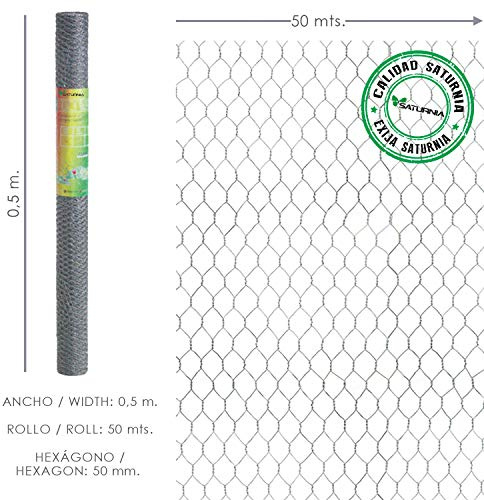 Enrejado Triple Torsion 50/50 cm. Rollo 50 Metros Uso Domestico