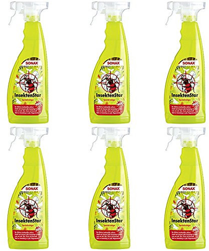 6x 750ml SONAX INSEKTENSTAR INSEKTENENTFERNER SPEZIALREINIGER INSEKTEN ENTFERNER