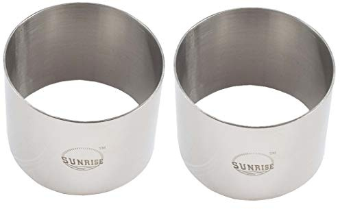 (Pack of 2) Round Food Ring, Stainless Steel (2.75 D x 2 H)