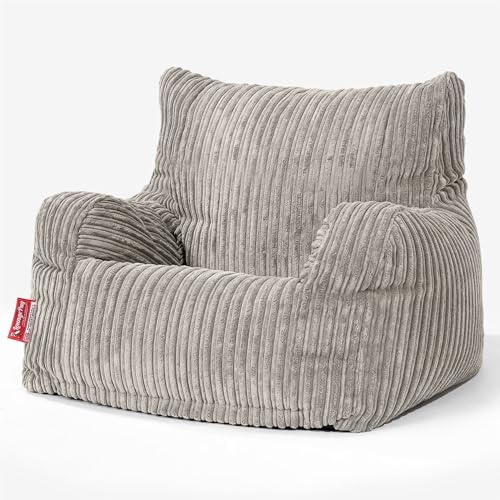 Lounge Pug Josephine Puff Sillón para Adultos, Pana Visón, Mueble para Salón