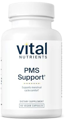 Vital Nutrients PMS Support - Vitex Berry & Passionflower Extract for Premenstrual Support & Hormone Balance* - Vitamin B6 PMS Supplements - Gluten, Dairy, Soy Free - Non-GMO - 60 Capsules