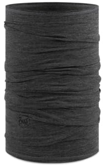 Buff Lightweight Merino Wool Neck Gaiter, 100% Ethically Sourced Wool, Versatile, Temperature Regulating Face Mask, Grey, Adult Size