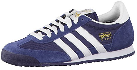 Adidas Originals Dragon, Sneakers Basses homme, Bleu (New Navy/White/Metallic Gold), 47 1/3 EU