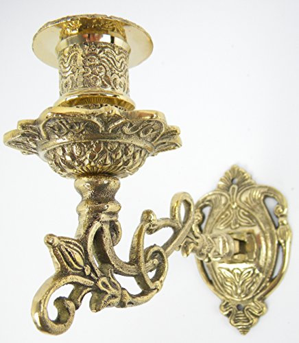 Pianoforte portacandele candelabro portacandele parete einarmig stile Liberty Ottone Oro – Colori