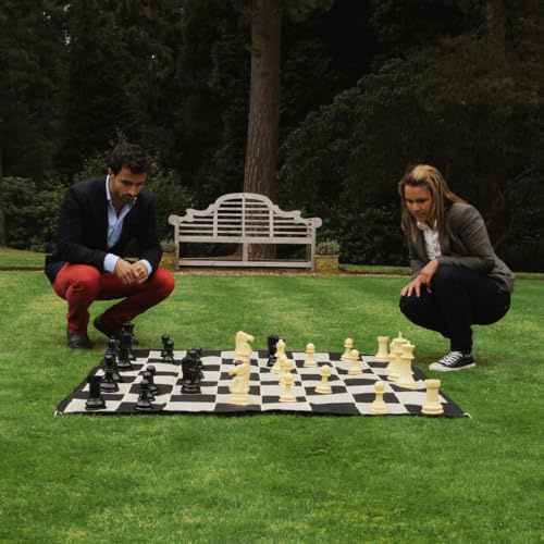 Uber Games - Large Garden Chess Set - 32-Piece Set - 20cm High King - Playing Surface Not Included