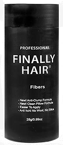 Hair Building Fibers Dark Brown Hair Loss Concealer Fiber 28 Gram .99oz Refillable Bottle by Finally Hair (use our Dark Chocolate Brown for darker) by Finally Hair