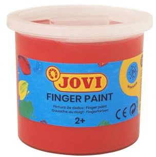 Jovi - Finger Paint, Pittura per dita, 125 ml, Colore Vermiglio