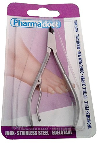 Pharmadoct Tronchese per Cuticole in Acciaio Inossidabile, 12 Blister