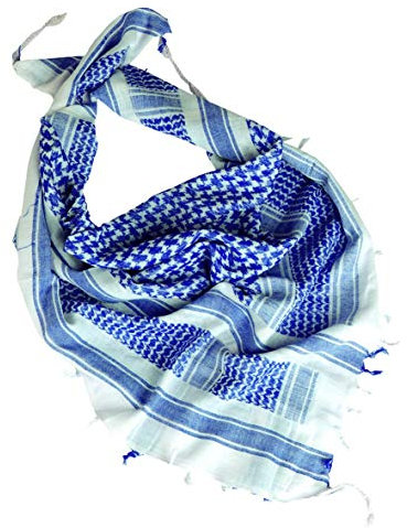 Mil-Tec Mode-Schal-12617000 Mode-Schal Weiss/Blau OneSize