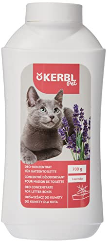 Kerbl Deo-Konzentrat für Katzentoilette (mit Lavendelduft, 700 g Flasche, Pulverkonzentrat, für ca. 30 Anwendungen) 82673
