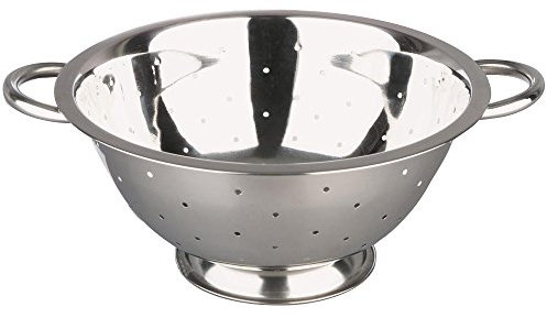ibili 711114 Salatseiher mit Fuß 14 cm, Edelstahl, silber, 14 x 14 x 10 cm