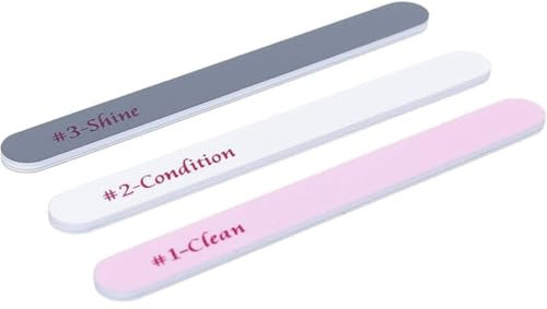 nippes Solingen Nagelglanzpolierer | 59/3 Polierfeilen Set 3-teilig, Zum Nivellieren, Glättern und Polieren der Nägel