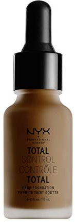 NYX Professional Makeup Total Control Drop Foundation, Precise Dosage, Buildable Coverage, Long Lasting, Vegan Formula, Matte Finish, Shade: Chestnut