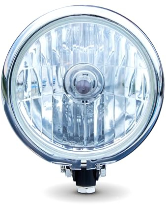 Alchemy Parts 5.75 Noir et Chrome Moto Custom Phare