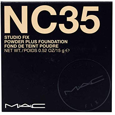 MAC Studio Fix Powder Plus Foundation NC35 for Women, 0.52 Ounce (Studio Fix NC35)