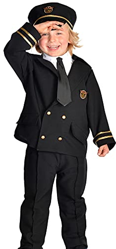 Pretend to Bee Déguisement de Pilote de Ligne pour Enfants de 3-5 Ans