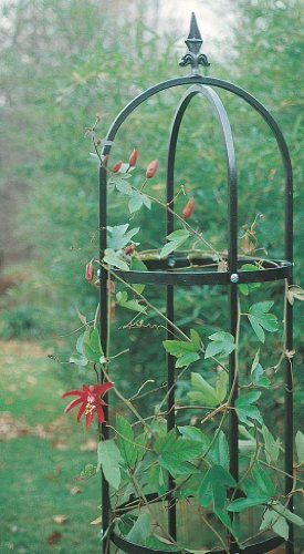 8ft (244cm) Traditional Garden Obelisk – Heavy Duty Metal Plant Support, Powder-Coated Black, Weatherproof Climbing Plant Frame – Made in the UK by GAP GARDEN PRODUCTS
