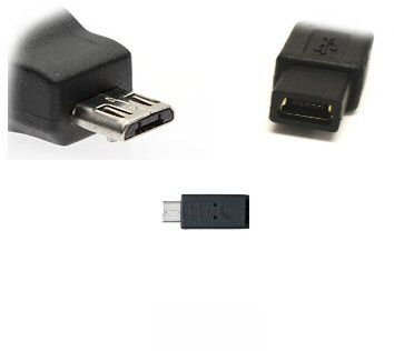 Ex-Pro Mini B/Mini-B to Micro B USB Adapter Motorola Type Adapter equivalent part SKN6252A