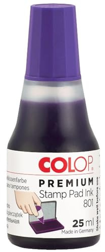 Colop 801 stämpel dyna bläck högkvalitativ vattenbaserad 25 ml violett ref 55002370