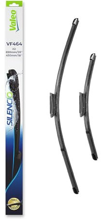 VALEO Silencio Escobilla - VF464 - Kit de Alto Rendimiento, Visibilidad Superior en Carretera, Fácil Instalación, Hojas Planas Originales de 650mm/450mm - Delanteras - Juego de 2 Escobillas - 574664