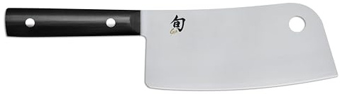 KAI Shun Classic japanisches Hackmesser 17 cm Klingenlänge - hochwertiger AUS-8A Stahl - Pakkaholzgriff - Made in Japan - Küchenbeil Küchenhacker geschmiedet, Pakkaholz Schwarz