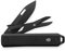 The James Brand The Ellis Taschenmesser Gezackt Multitool aus Rostfreiem Stahl Sandvik 12C27 in der Farbe Black-Black, Gesamtlänge geschlossen: 9.4 cm, Gesamtlänge geöffnet: 16 cm, KN119113-01