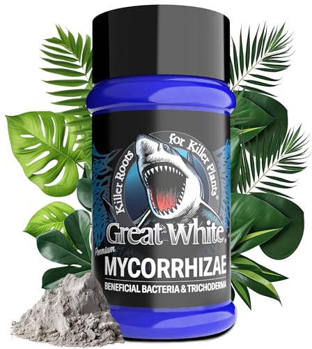 Great White Mycorrhizal Fungi 1 oz, Beneficial Bacteria for Plant Growth, Root Stimulator, Concentrated 3-in-1 Formula by Plant Success