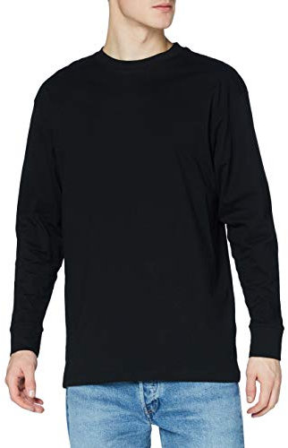 Urban Classics Herren Regular Fit Langarmshirt Tall Tee L/S TB009, Einfarbig, Gr. XXXXX-Large (Herstellergröße: 5XL), Schwarz (Black 7)