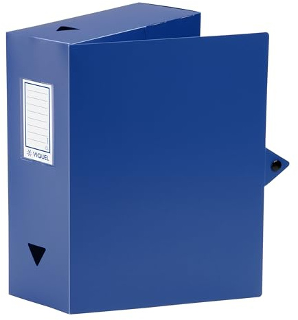 Viquel Class Doc Box fil polypropylenrygg 100 mm blå