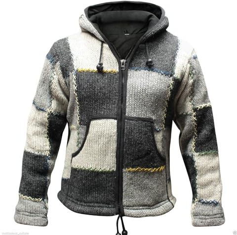 SHOPOHOLIC FASHION Supercosy Festival Veste à capuche en laine avec écusson coloré