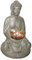 GLOBO LED Solarlampe Lampe Leuchte beleuchtete Skulptur Buddha Kunststoff