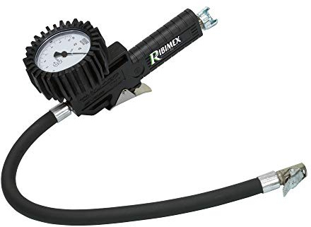 Ribimex PRACPGCE/B tryckluftspistol med manometer, flerfärgad, One Size
