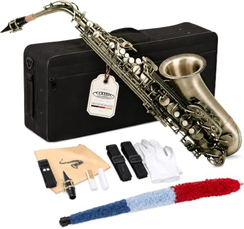 Classic Cantabile AS-450 Eb-Altsaxophon Set (Antique Yellow, Altsaxophon)