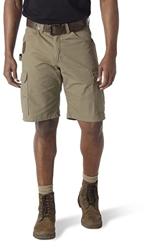 Wrangler Riggs Workwear Men's Ranger Cargo Short, Bark, 32
