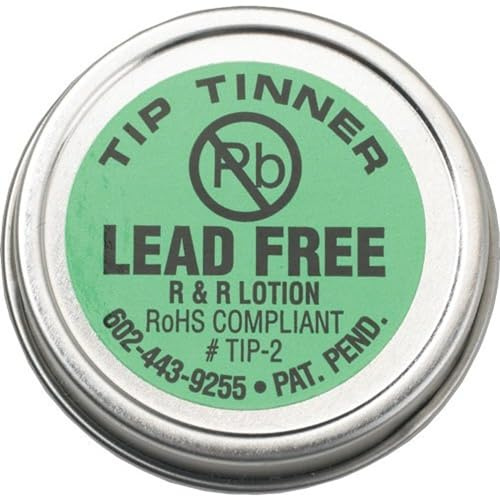 I.C. Tip Tinner for Soldering Tip Restoration, Lead-Free, Removes Oxidation and Contaminants, Applies Premium Tin Layer, ESD-Safe, RoHS Compliant, Non-Corrosive, 1.5 oz Tin (TIP-2)