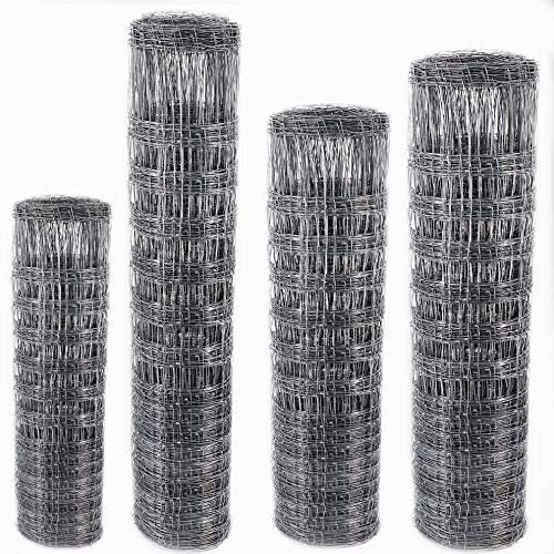 Stabiler Wildzaun 150m von Aquagart 150/13/15 Zaun Höhe 150 cm, 13 Horizontaldrähte Maschenbreite: 15 cm I Drahtzaun Rollzaun Forstzaun Weidezaun Knotengeflecht Maschendraht verzinkt