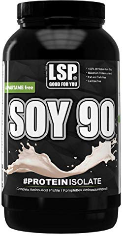 LSP Soy 90 (Sojaprotein 100% Vegan) Erdbeer, 1er Pack (1 x 1 kg)