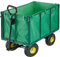 TecTake® Carro de Mano Plegable XXL, Doble Altura - Carro Jardín con Lona Extraíble, Carretilla de Carga con Ruedas, Carrito Transporte Playa, Carrito Playa o Jardin, Carretilla Plegable - Verde
